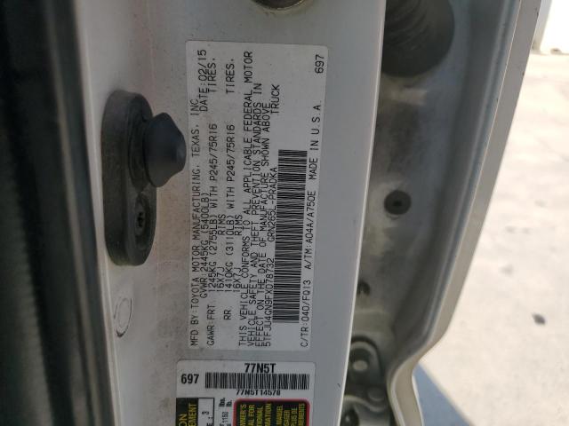 5TFJU4GN9FX078732 - 2015 TOYOTA TACOMA DOUBLE CAB PRERUNNER WHITE photo 12
