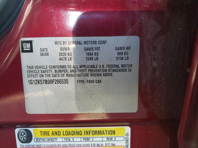 1G1ZK57B98F286535 - 2008 CHEVROLET MALIBU LTZ 栗色 照片 12