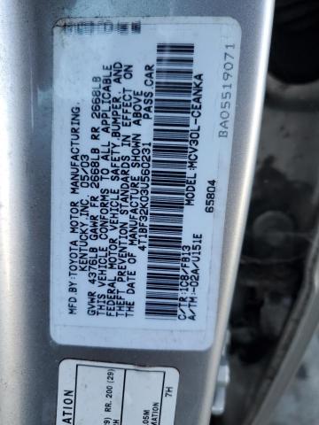 4T1BF32K03U560231 - 2003 TOYOTA CAMRY LE SILVER photo 12