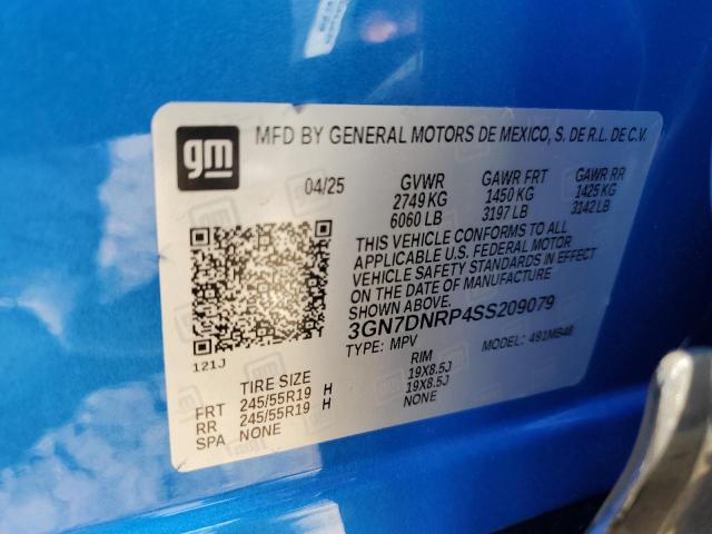 3GN7DNRP4SS209079 - 2025 CHEVROLET EQUINOX LT 蓝色 照片 12