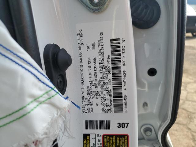 3TMCZ5AN0NM490776 - 2022 TOYOTA TACOMA DOUBLE CAB WHITE photo 13