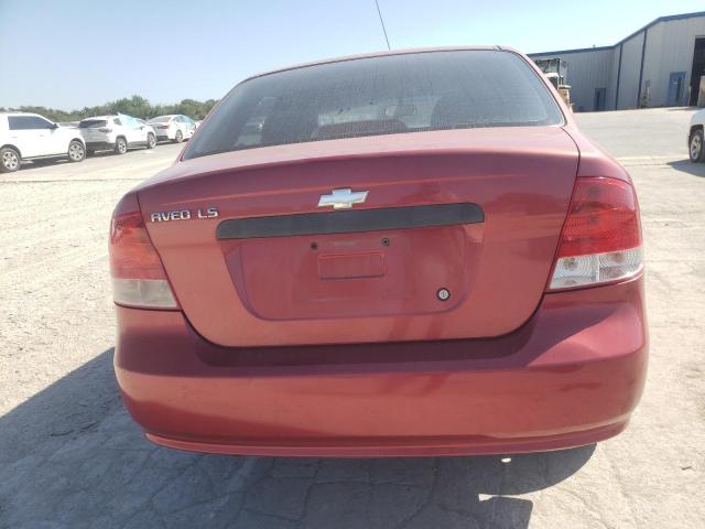 KL1TD526X5B348018 - 2005 CHEVROLET AVEO BASE Qırmızı foto 6