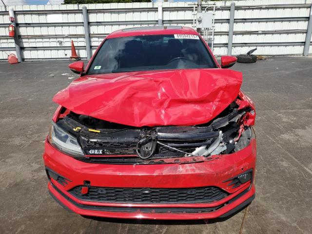 3VW4T7AJ8HM342777 - 2017 VOLKSWAGEN JETTA GLI RED photo 5
