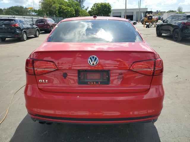 3VW4T7AJ8HM342777 - 2017 VOLKSWAGEN JETTA GLI RED photo 6