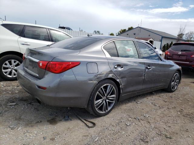 JN1BV7AR1EM680137 - 2014 INFINITI Q50 BASE GRAY photo 3