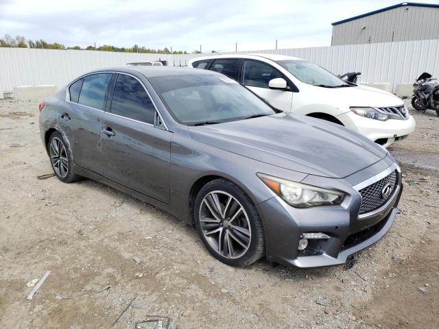 JN1BV7AR1EM680137 - 2014 INFINITI Q50 BASE GRAY photo 4