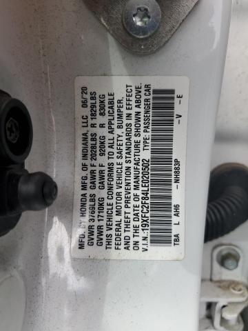 19XFC2F84LE020502 - 2020 HONDA CIVIC SPORT 白色 照片 12