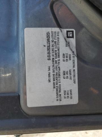 1G6DW677X50161519 - 2005 CADILLAC STS GRAY photo 12