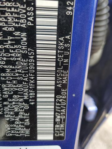 4T1BF1FK4FU909457 - 2015 TOYOTA CAMRY LE 蓝色 照片 12