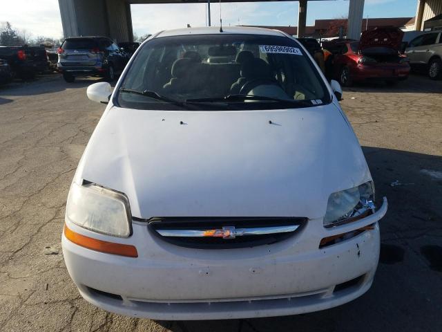 KL1TD52604B205786 - 2004 CHEVROLET AVEO WHITE photo 5