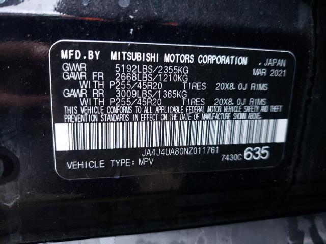 JA4J4UA80NZ011761 - 2022 MITSUBISHI OUTLANDER SE BLACK photo 13