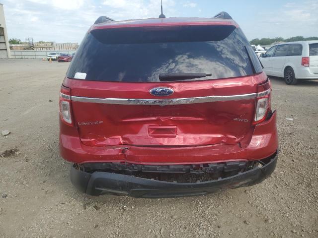 1FMHK8F85CGA72943 - 2012 FORD EXPLORER 4 LIMITED RED photo 6