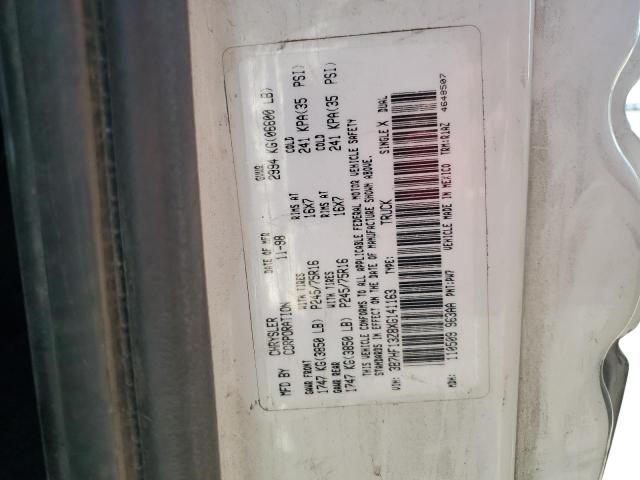 3B7HF13Z8XG141163 - 1999 DODGE RAM 1500 白色 照片 12