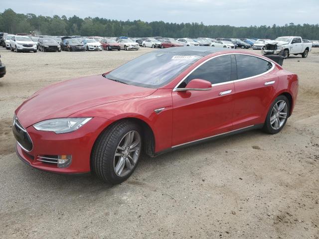 5YJSA1H15FF084691 - 2015 TESLA MODEL S 85 RED photo 1