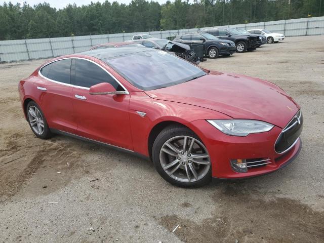 5YJSA1H15FF084691 - 2015 TESLA MODEL S 85 RED photo 4