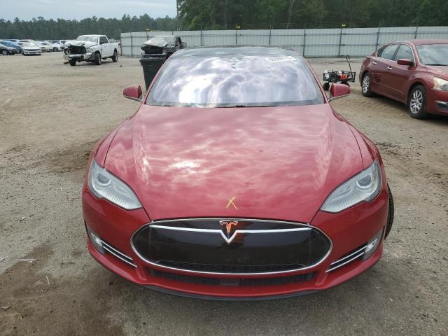 5YJSA1H15FF084691 - 2015 TESLA MODEL S 85 RED photo 5