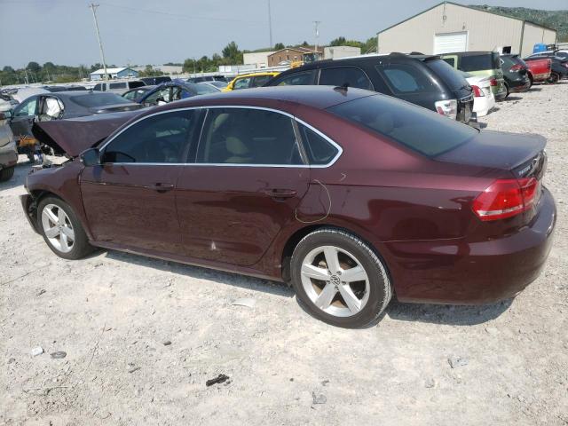 1VWBH7A33DC038200 - 2013 VOLKSWAGEN PASSAT SE BURGUNDY photo 2