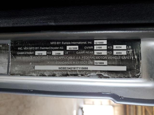 WDBEG4219Y7115888 - 2000 MERCEDES-BENZ ML 500 灰色 照片 12