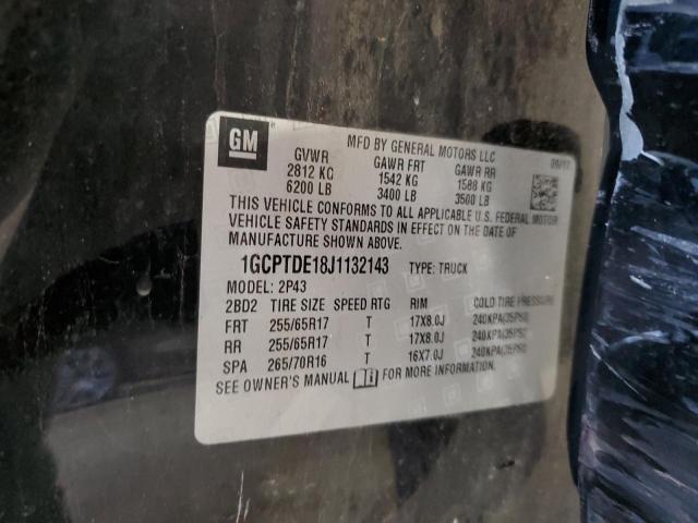 1GCPTDE18J1132143 - 2018 CHEVROLET COLORADO Z71 BLACK photo 13