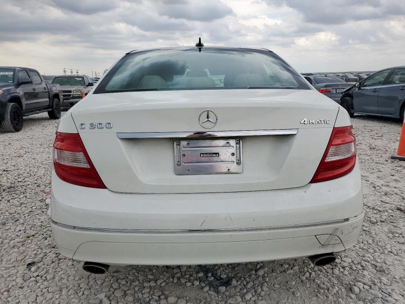 WDDGF81X99R044648 - 2009 MERCEDES-BENZ C 300 4MATIC WHITE photo 6