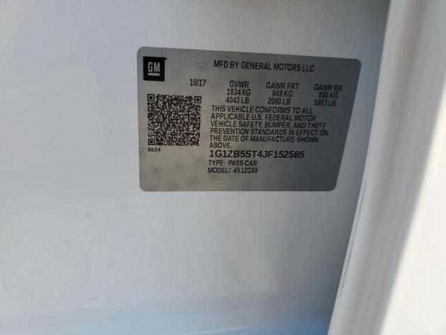 1G1ZB5ST4JF152585 - 2018 CHEVROLET MALIBU LS Білий фото 12