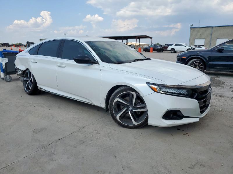 1HGCV1F38MA098475 - 2021 HONDA ACCORD SPORT თეთრი ფოტო 4