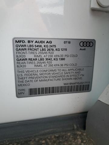 WA1BNAFY0J2217111 - 2018 AUDI Q5 PREMIUM PLUS 白色 照片 13