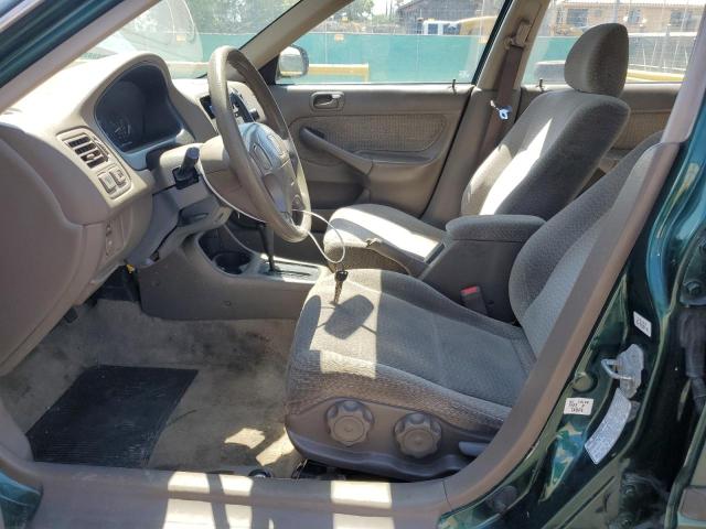 2HGEJ6671YH501630 - 2000 HONDA CIVIC LX أخضر صورة 7