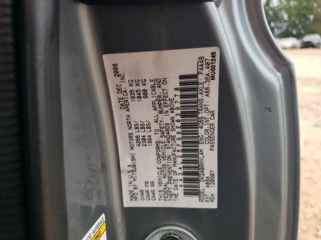 4A3AL25F99E039770 - 2009 MITSUBISHI ECLIPSE SPYDER GS 银色 照片 12