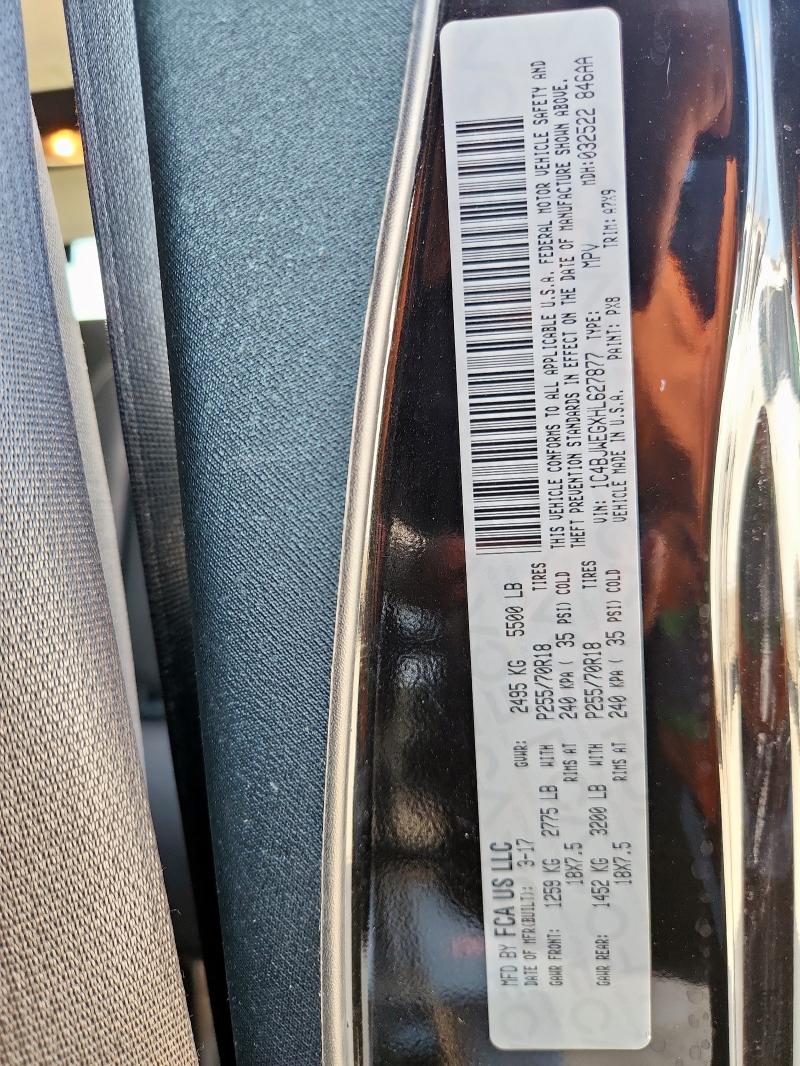 1C4BJWEGXHL627877 - 2017 JEEP WRANGLER U SAHARA BLACK photo 14