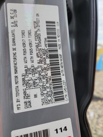 3TYCZ5AN7MT017461 - 2021 TOYOTA TACOMA DOUBLE CAB GRAY photo 12
