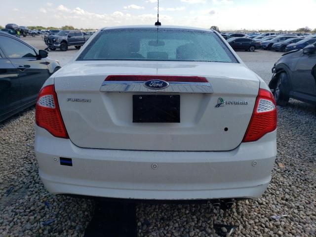 3FADP0L30BR270373 - 2011 FORD FUSION HYBRID WHITE photo 6