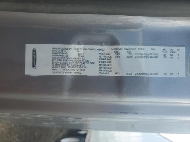 3AKJHHDR1JSJN1561 - 2018 FREIGHTLINER CASCADIA 1 GRAY photo 9