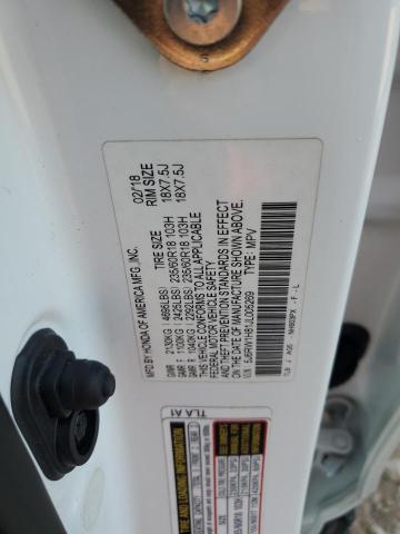 5J6RW1H81JL005269 - 2018 HONDA CR-V EXL WHITE photo 14