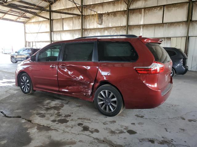 5TDDZ3DC5KS221848 - 2019 TOYOTA SIENNA XLE Burgund zdjęcie 2