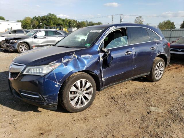 5FRYD4H44EB009975 - 2014 ACURA MDX TECHNOLOGY BLUE photo 1