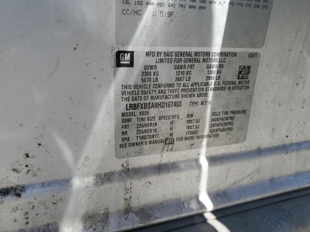 LRBFXBSA8HD197493 - 2017 BUICK ENVISION ESSENCE Արծաթագույն լուսանկար 13