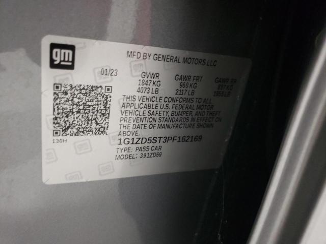 1G1ZD5ST3PF162169 - 2023 CHEVROLET MALIBU LT GRAY photo 13