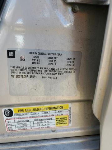 1G1ZK57B09F145581 - 2009 CHEVROLET MALIBU LTZ ბეჟი ფოტო 12