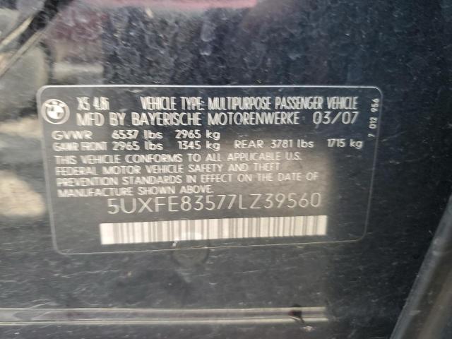 5UXFE83577LZ39560 - 2007 BMW X5 4.8I BLACK photo 13