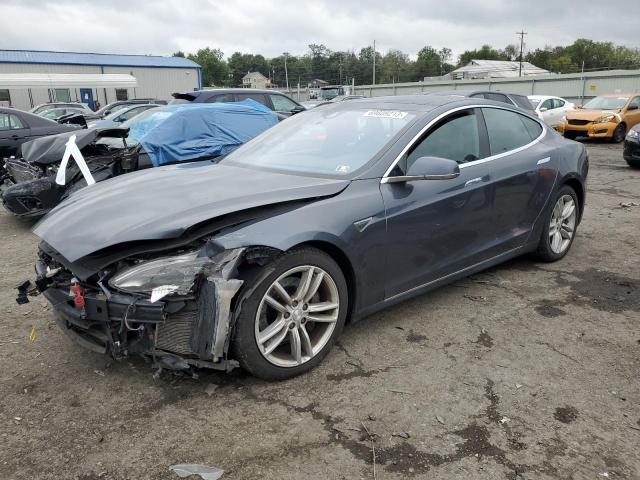 5YJSA1S13EFP52303 - 2014 TESLA MODEL S Մոխրագույն լուսանկար 1