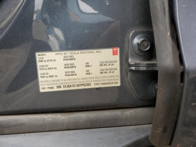 5YJSA1S13EFP52303 - 2014 TESLA MODEL S Մոխրագույն լուսանկար 13