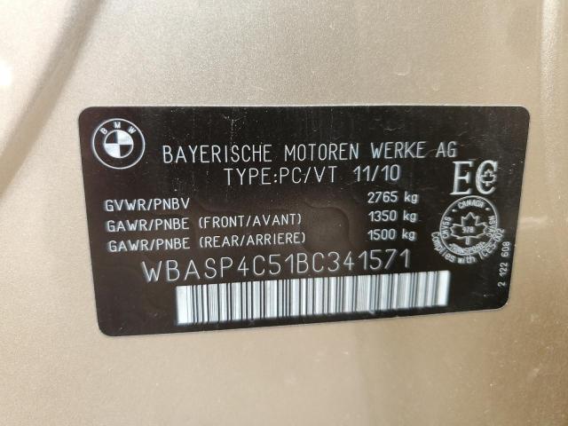 WBASP4C51BC341571 - 2011 BMW 550 XIGT GOLD photo 13