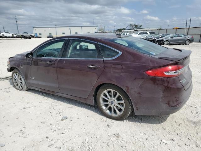 3FA6P0SU8HR191352 - 2017 FORD FUSION TITANIUM PHEV BURGUNDY photo 2