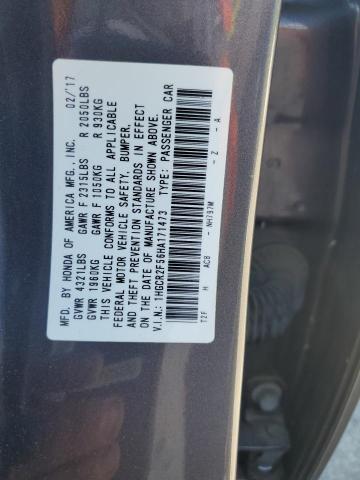 1HGCR2F56HA171473 - 2017 HONDA ACCORD SPORT ნაცრისფერი ფოტო 13