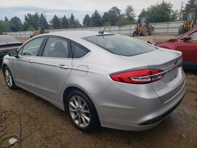 3FA6P0LU3HR257112 - 2017 FORD FUSION SE HYBRID SILVER photo 2