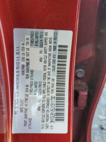 3MYDLBYV5JY311730 - 2018 TOYOTA YARIS IA RED photo 12