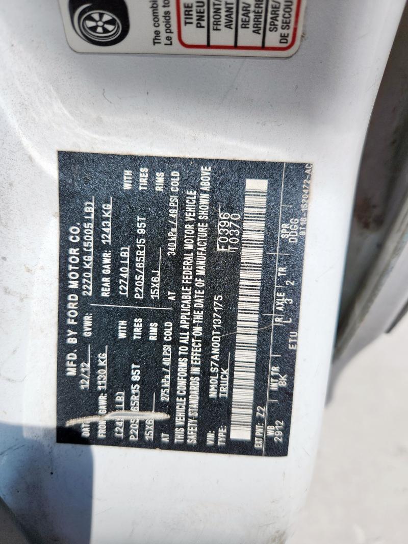 NM0LS7AN0DT137175 - 2013 FORD TRANSIT CONNECT XL 白色 照片 12