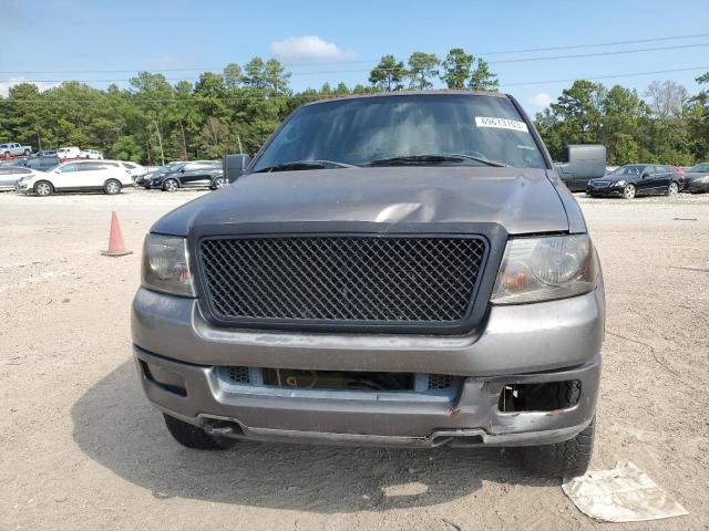 1FTPW14584KD19780 - 2004 FORD F150 SUPERCREW GRAY photo 5