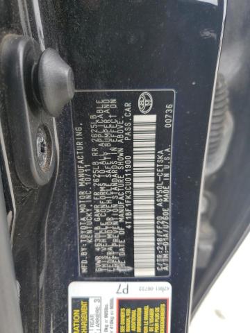 4T1BF1FK3CU011900 - 2012 TOYOTA CAMRY BASE BLACK photo 12